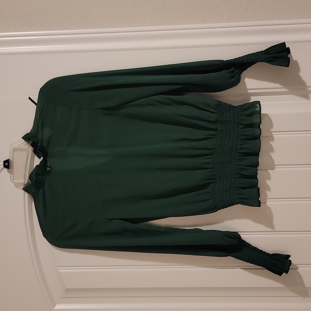Green tie back top